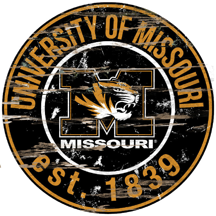 Missouri Tigers Wood Sign - 24" Round