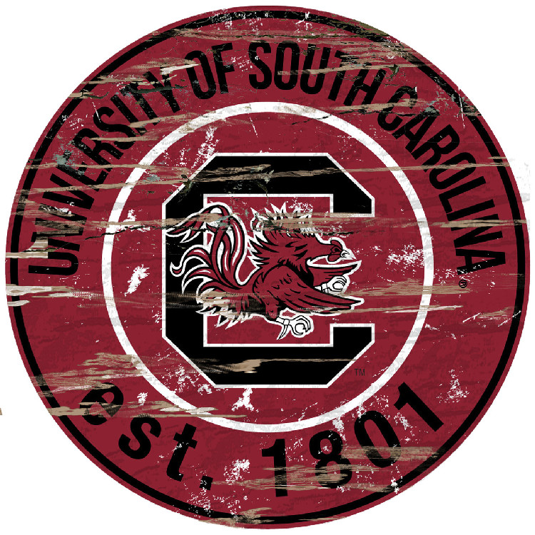 South Carolina Gamecocks Wood Sign - 24" Round