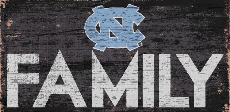 North Carolina Tar Heels Sign Wood 12x6 Family Design