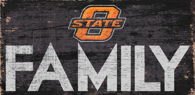 Oklahoma State Cowboys Sign Wood 12x6 Family Design