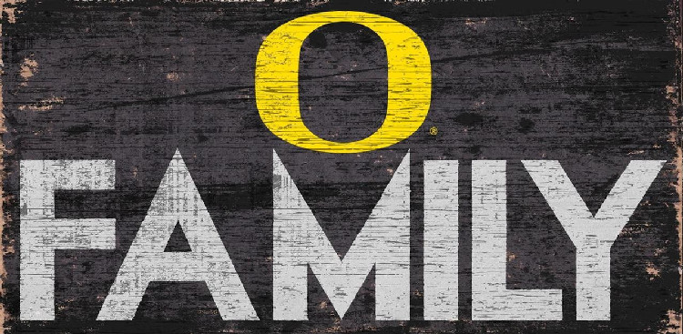 Oregon Ducks Sign Wood 12x6 Family Design