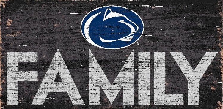 Penn State Nittany Lions Sign Wood 12x6 Family Design