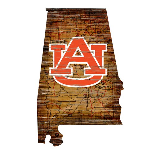 Fan Creations Auburn Tigers Wood Sign - State Wall Art -