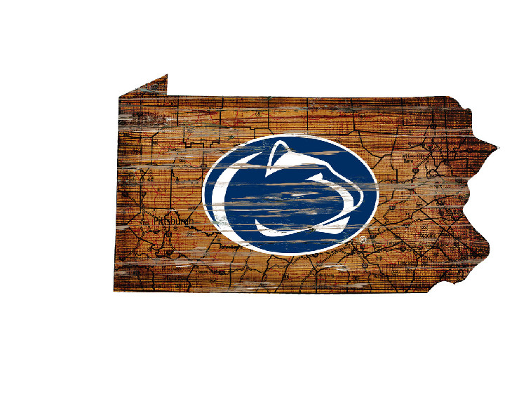 Penn State Nittany Lions Wood Sign - State Wall Art