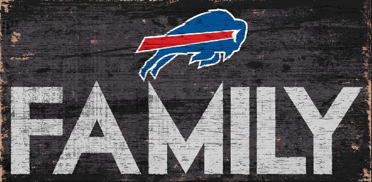 Buffalo Bills Sign Wood 12x6 Family Design