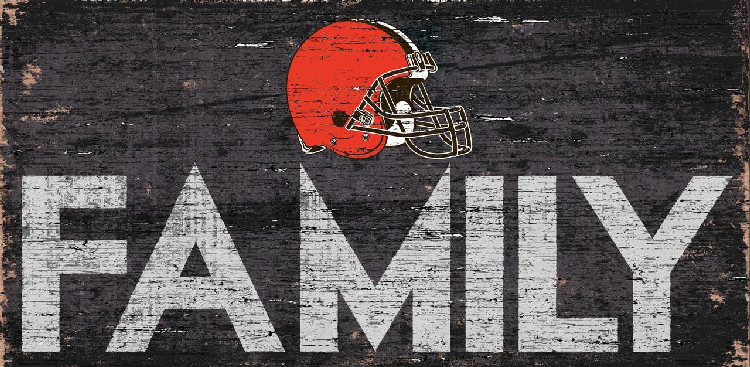 Cleveland Browns Sign Wood 12x6 Family Design