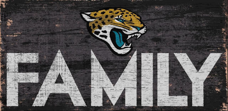 Jacksonville Jaguars Sign Wood 12x6 Family Design