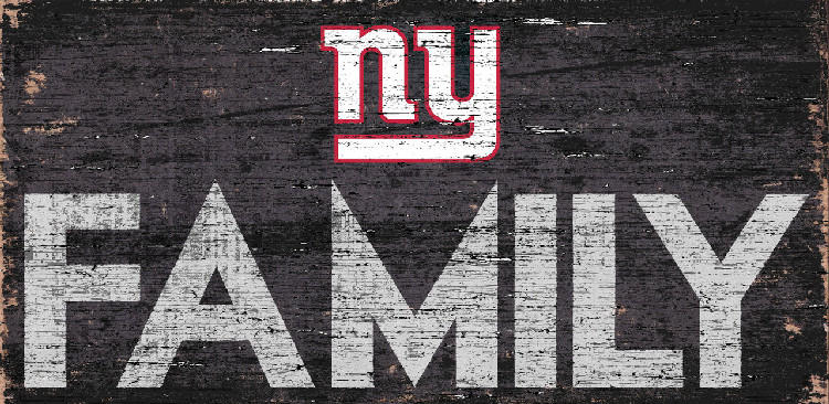 New York Giants Sign Wood 12x6 Family Design