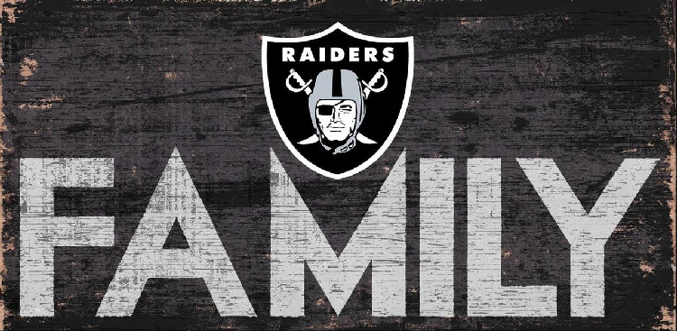 Las Vegas Raiders Sign Wood 12x6 Family Design