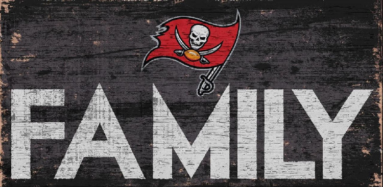 Tampa Bay Buccaneers Sign Wood 12x6 Family Design