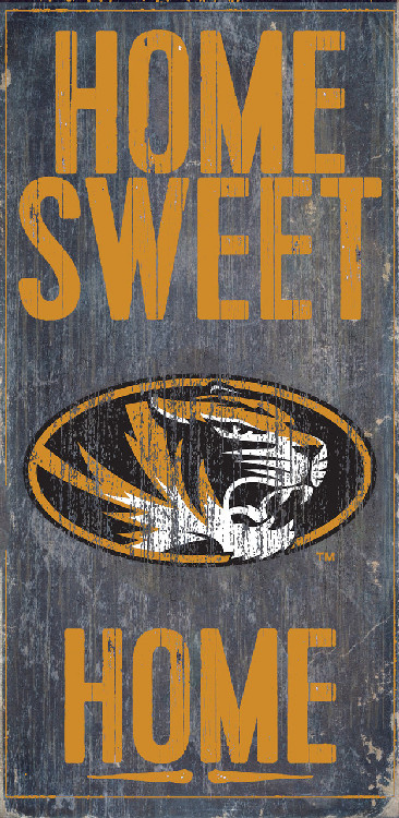 Missouri Tigers Wood Sign - Home Sweet Home 6x12