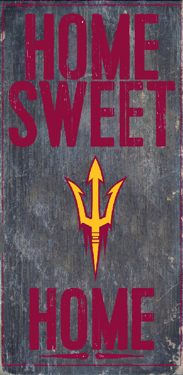 Arizona State Sun Devils Wood Sign - Home Sweet Home 6x12