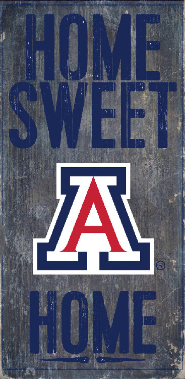 Arizona Wildcats Wood Sign - Home Sweet Home 6x12