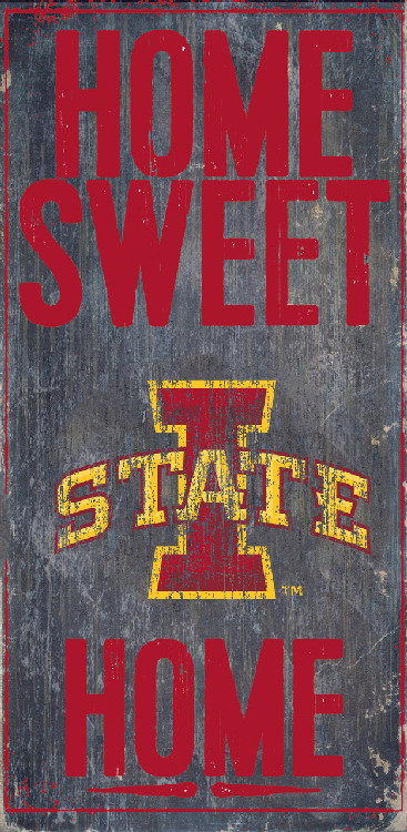 Iowa State Cyclones Wood Sign - Home Sweet Home 6x12