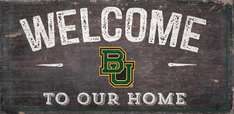 Baylor Bears Sign Wood 6x12 Welcome To Our Home Design