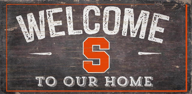 Syracuse Orange Sign Wood 6x12 Welcome To Our Home Design