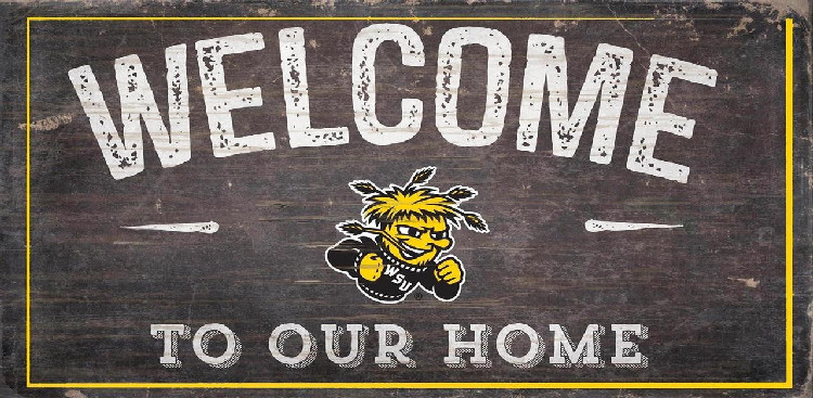 Wichita State Shockers Sign Wood 6x12 Welcome To Our Home Design