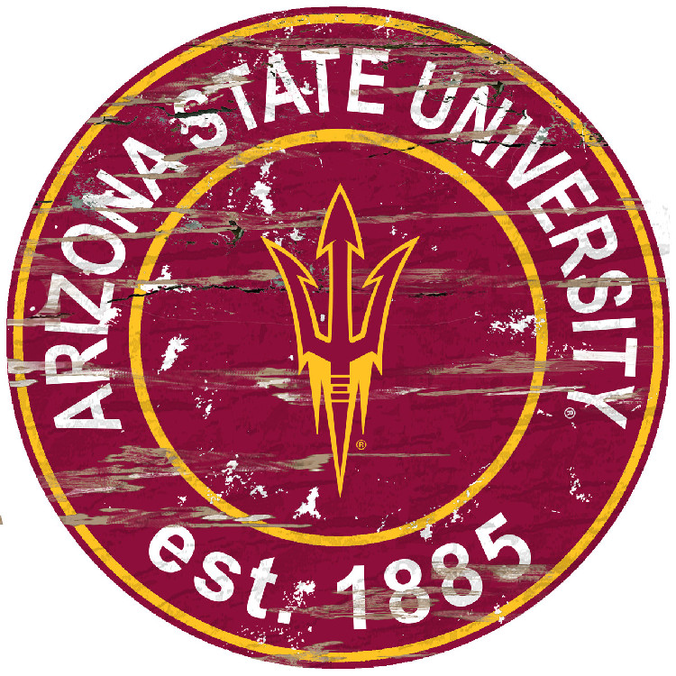 Arizona State Sun Devils Wood Sign - 24" Round