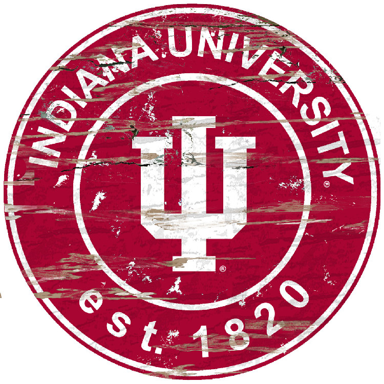 Indiana Hoosiers Wood Sign - 24" Round