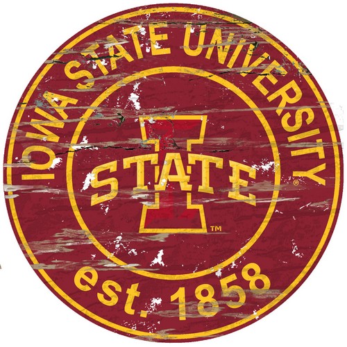 Fan Creations Iowa State Cyclones Wood Sign - 24" Round -