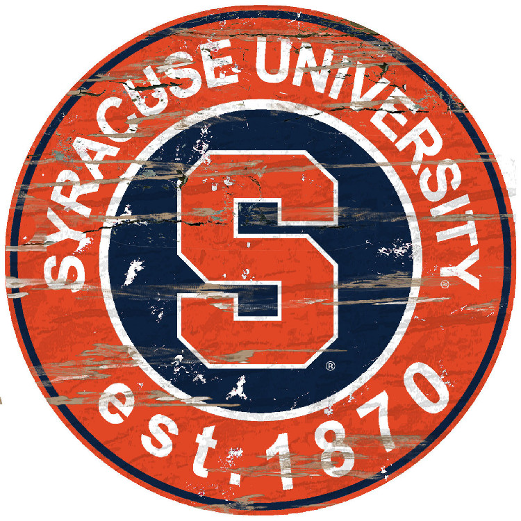 Syracuse Orange Wood Sign - 24" Round