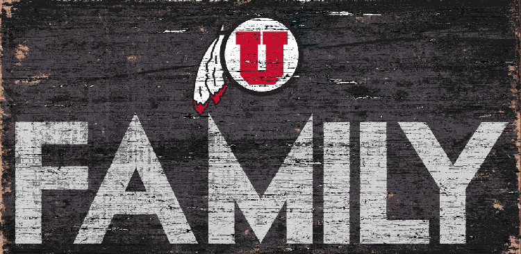 Utah Utes Sign Wood 12x6 Family Design