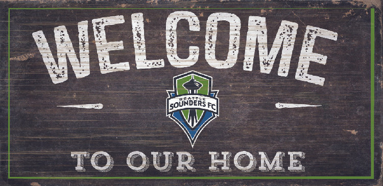 Seattle Sounders Sign Wood 6x12 Welcome To Our Home Design