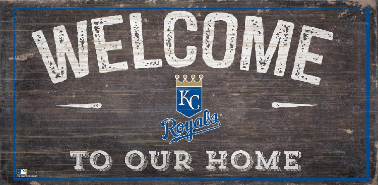 Kansas City Royals Sign Wood 6x12 Welcome To Our Home Design