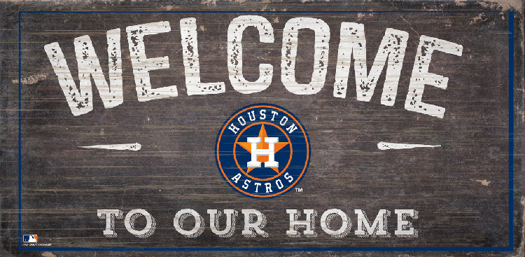 Houston Astros Sign Wood 6x12 Welcome To Our Home Design