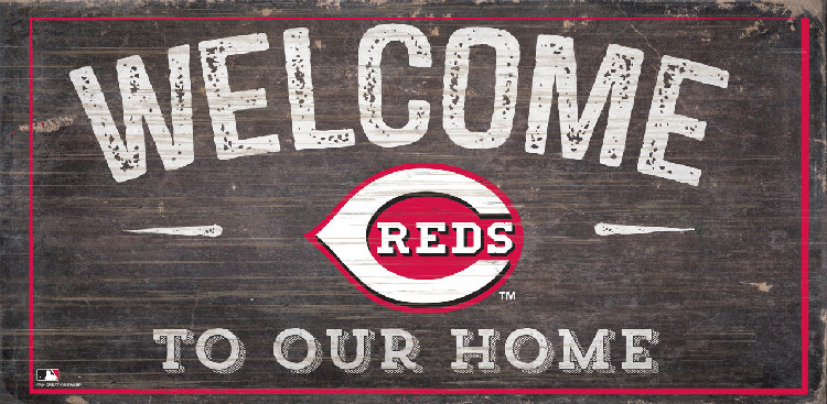 Cincinnati Reds Sign Wood 6x12 Welcome To Our Home Design