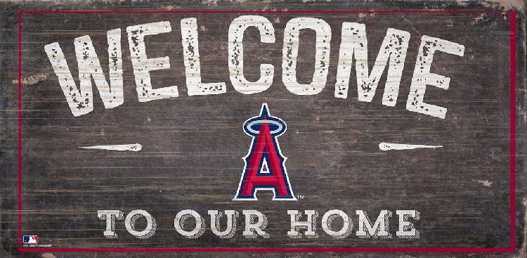 Los Angeles Angels Sign Wood 6x12 Welcome To Our Home Design