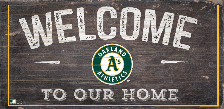 Oakland Athletics Sign Wood 6x12 Welcome To Our Home Design