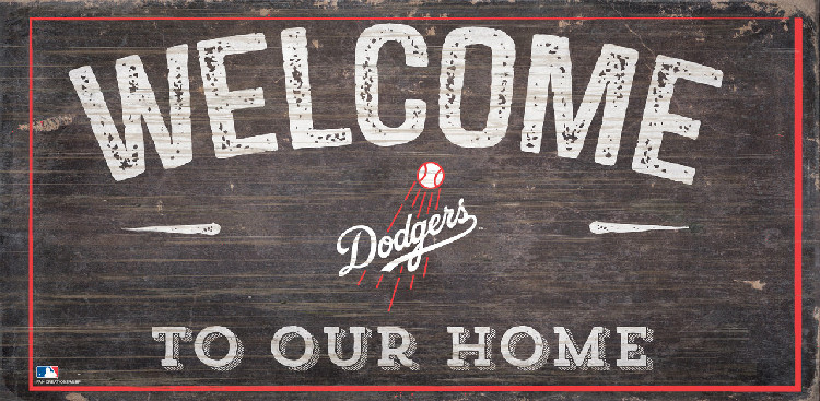 Los Angeles Dodgers Sign Wood 6x12 Welcome To Our Home Design