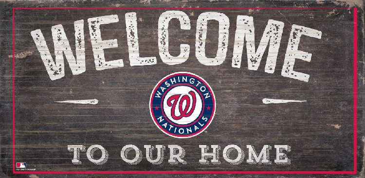 Washington Nationals Sign Wood 6x12 Welcome To Our Home Design