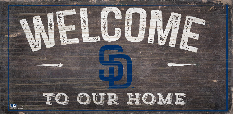 San Diego Padres Sign Wood 6x12 Welcome To Our Home Design