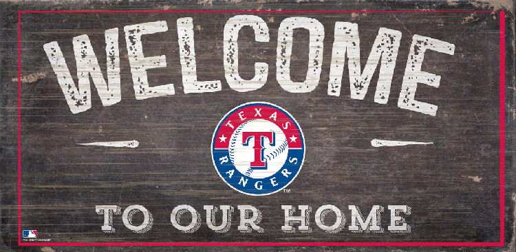 Texas Rangers Sign Wood 6x12 Welcome To Our Home Design