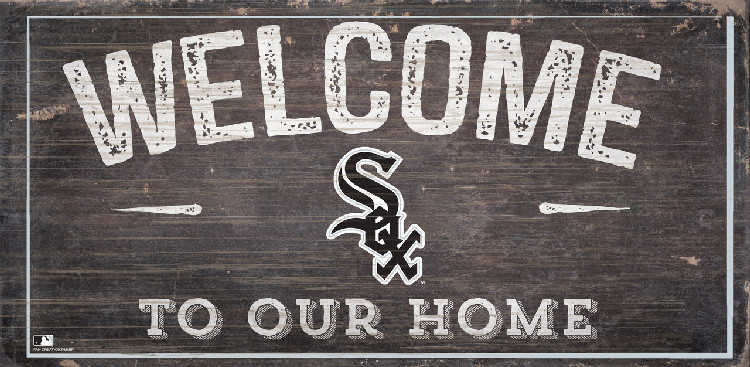 Chicago White Sox Sign Wood 6x12 Welcome To Our Home Design