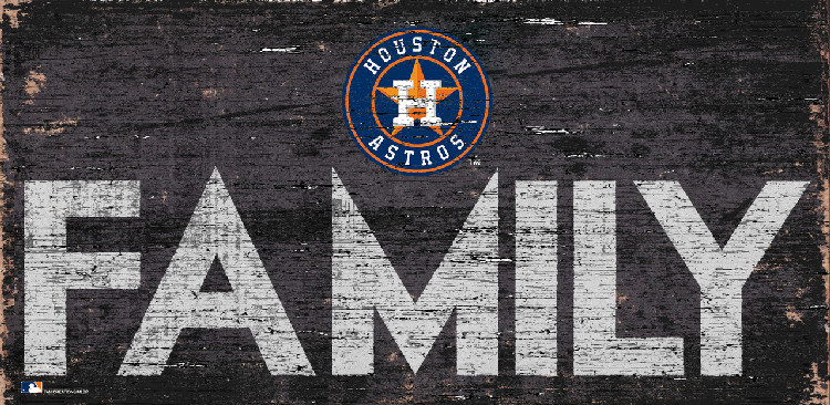 Houston Astros Sign Wood 12x6 Family Design