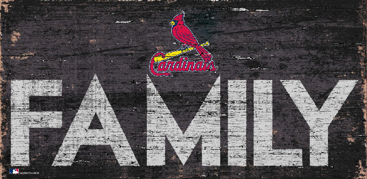 St. Louis Cardinals Sign Wood 12x6 Family Design