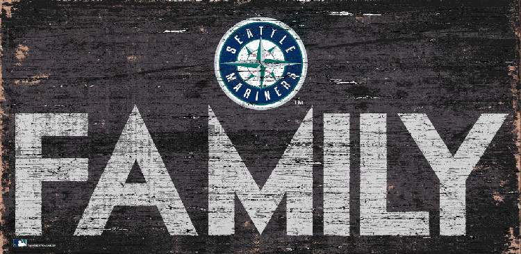 Seattle Mariners Sign Wood 12x6 Family Design