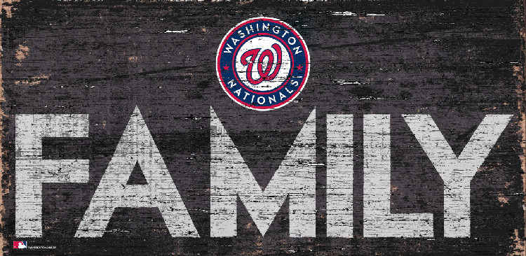 Washington Nationals Sign Wood 12x6 Family Design