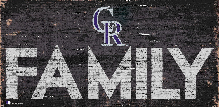 Colorado Rockies Sign Wood 12x6 Family Design