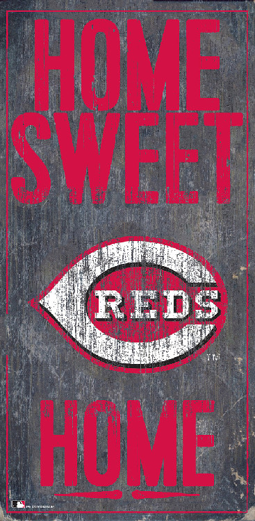 Cincinnati Reds Sign Wood 6x12 Home Sweet Home Design