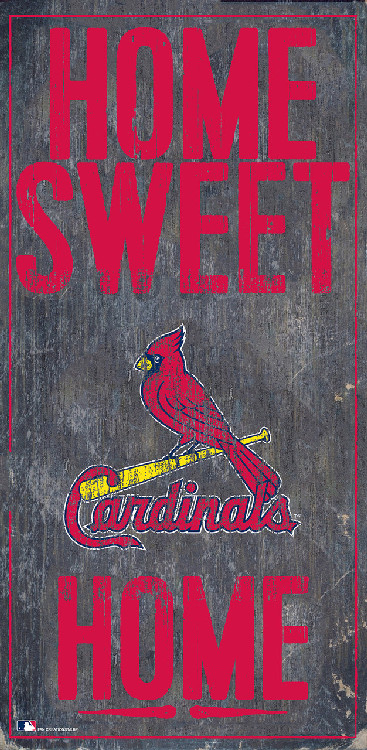 Saint (St.) Louis Cardinals Sign Wood 6x12 Home Sweet Home Design