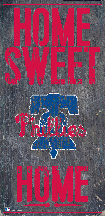 Philadelphia Phillies Sign Wood 6x12 Home Sweet Home Design