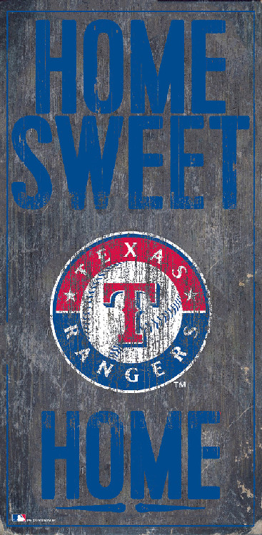 Texas Rangers Sign Wood 6x12 Home Sweet Home Design