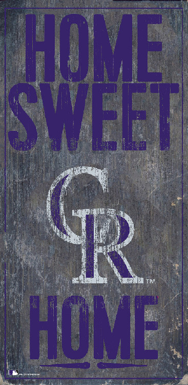 Colorado Rockies Sign Wood 6x12 Home Sweet Home Design