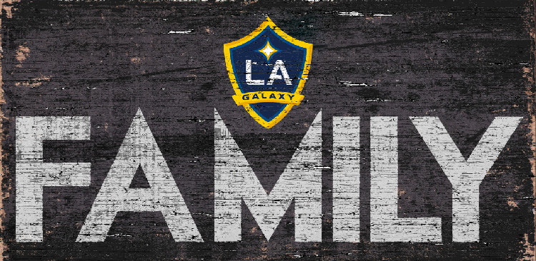 LA Galaxy Sign Wood 12x6 Family Design