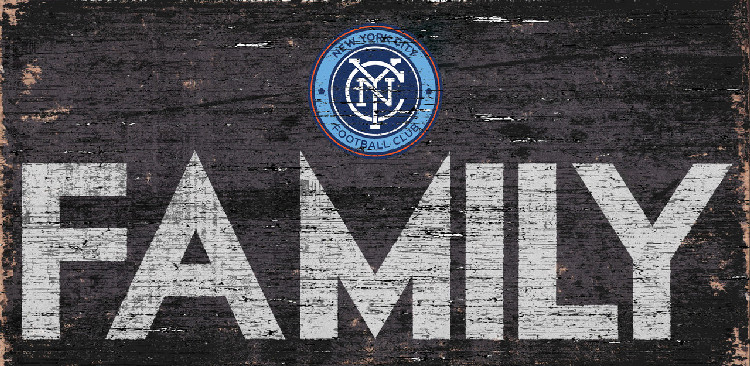 New York City FC Sign Wood 12x6 Family Design