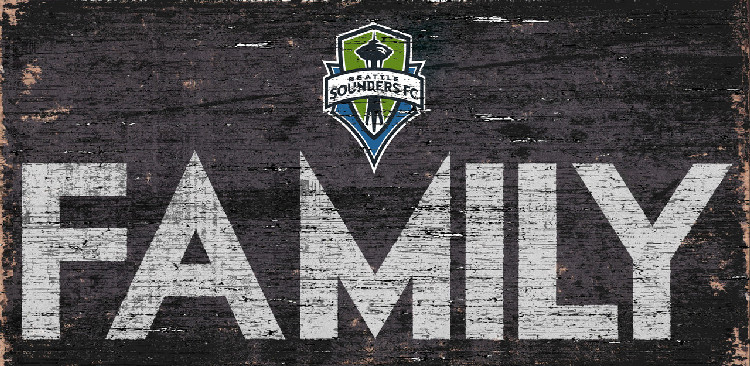 Seattle Sounders Sign Wood 12x6 Family Design